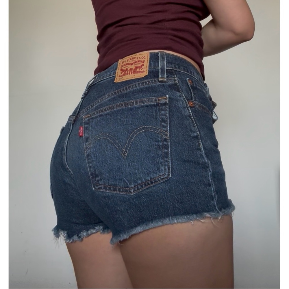 501 Levi's Women's Dark Blue Jean Shorts